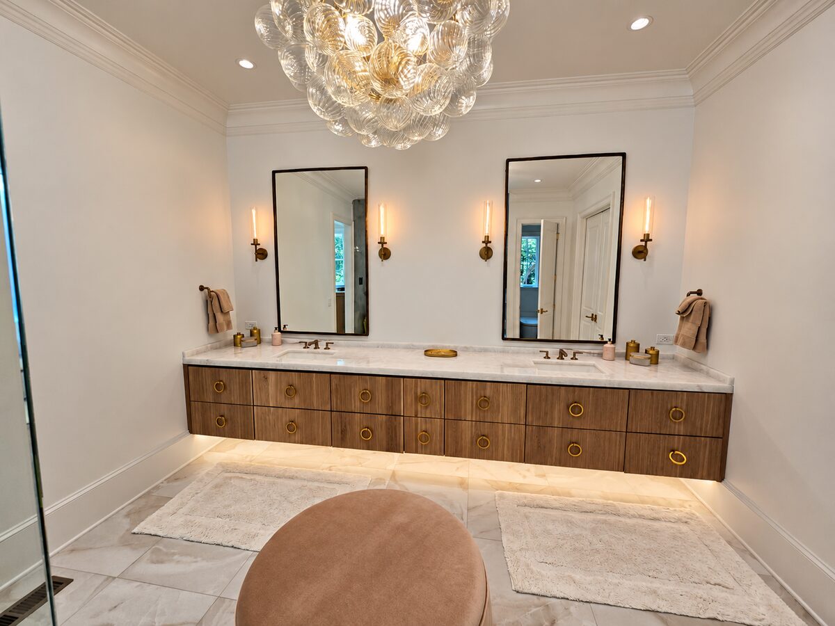 Double Vanity Bathroom by RMU Construction Group