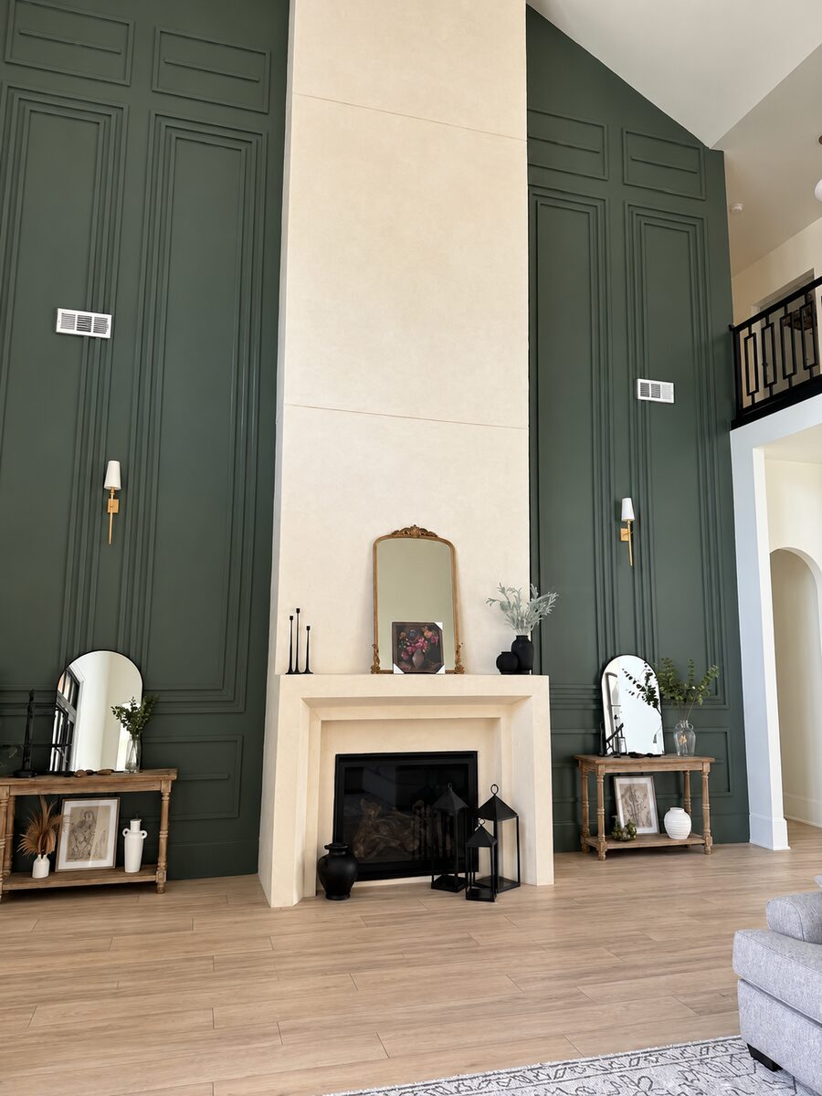 Paneled Fireplace Wall by RMU Construction Group